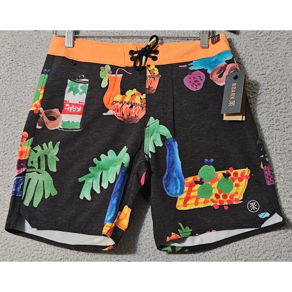 Roark Passage 17" Tahiti Treat Board Shorts Men's Size 28 NWT